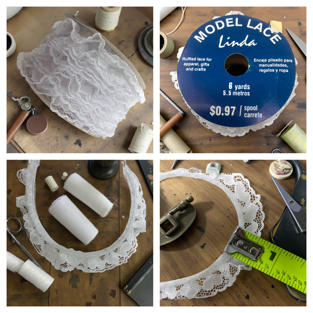 Vintage 1980's Model Lace Linda Roll Trim White .75" @ 6 Yards Sewing Ruffle